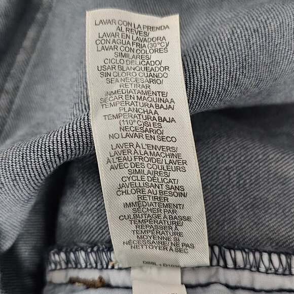 DKNY Ludlow Denim High Waist Blue Bermuda Jean Shorts - Picture 11 of 11